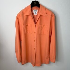 Escada Sport Wool Orange Shirt with pockets and buttons Medium
